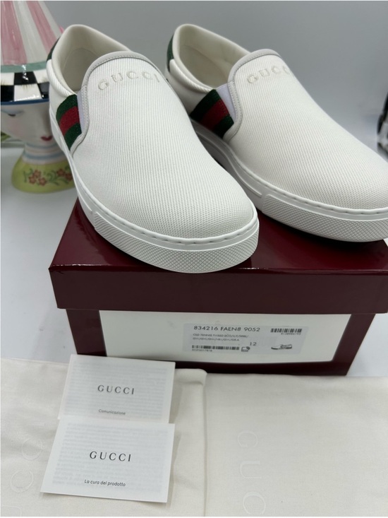 Men’s Gucci ace slip on sneaker size 12 fits 13 US made in Italy main image 4